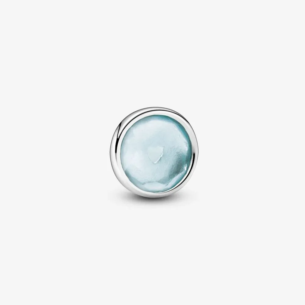 Aqua Blue March Birthstone Locket Element