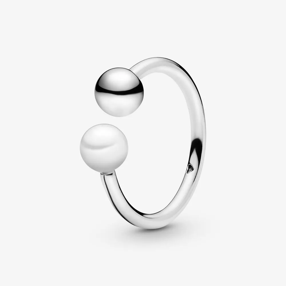 Bead & Freshwater Cultured Pearl Open Ring