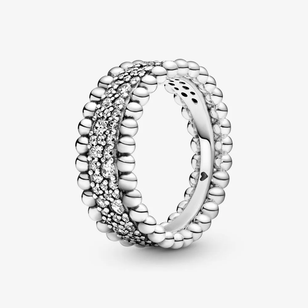 Beaded Pav&eacute; Band Ring
