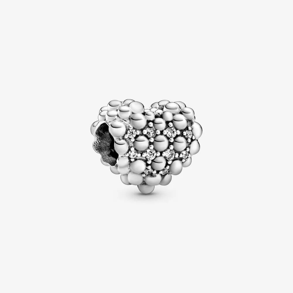 Beaded Sparkling Heart Charm