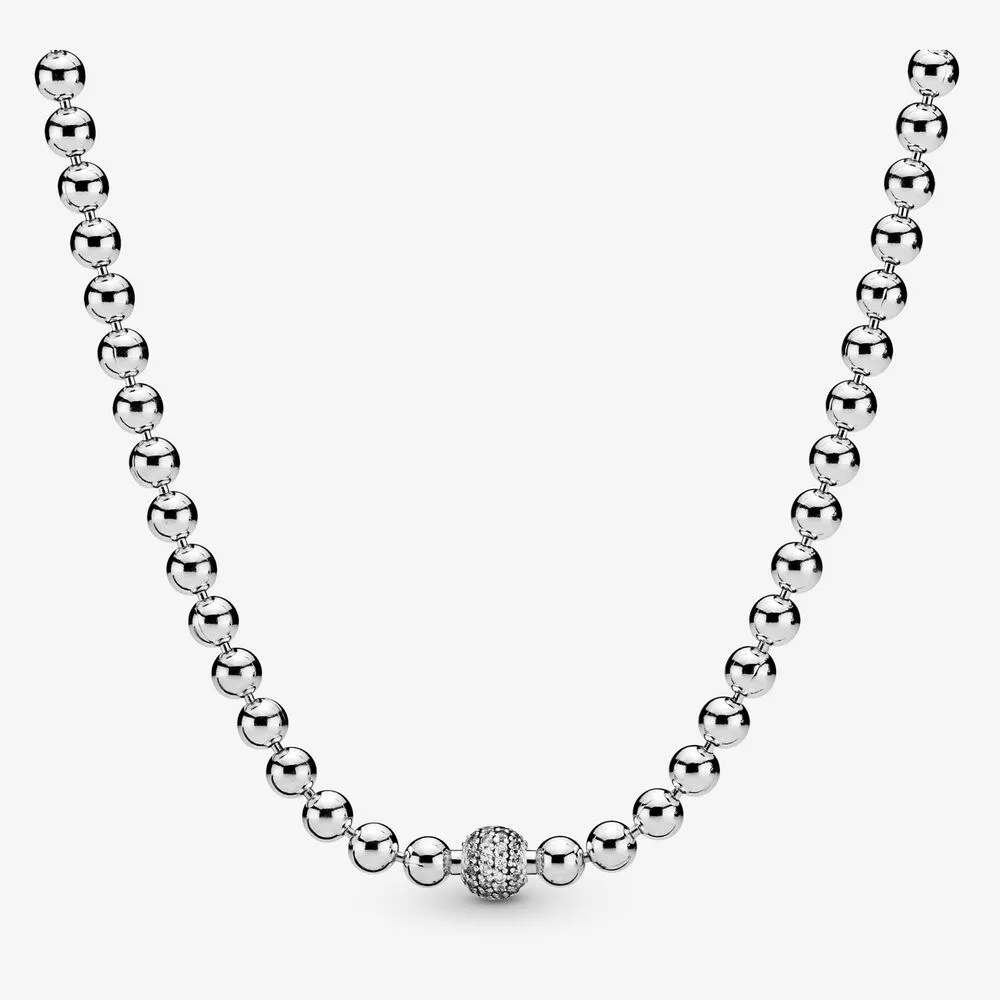 Beads & Pav&eacute; Necklace