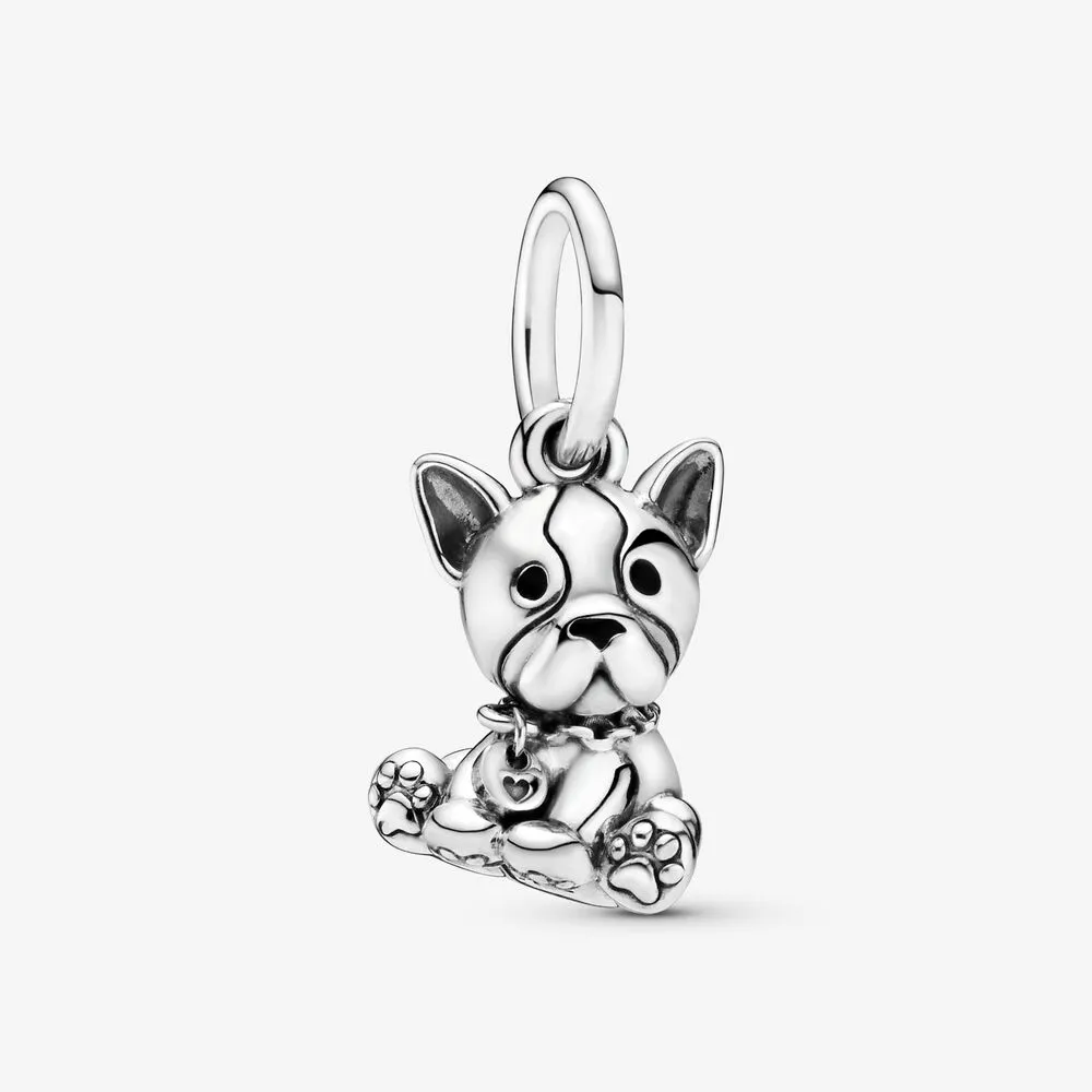 Bulldog Puppy Dog Dangle Charm