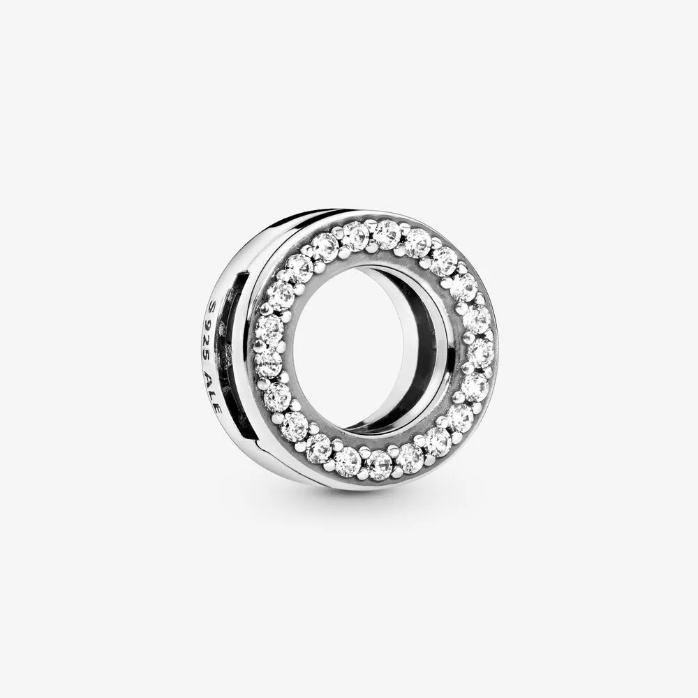 Circle of Pav&eacute; Clip Charm