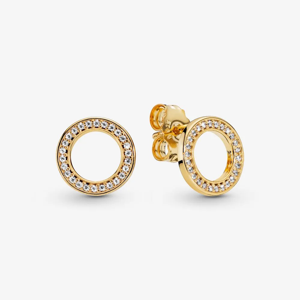 Circle of Sparkle Stud Earrings