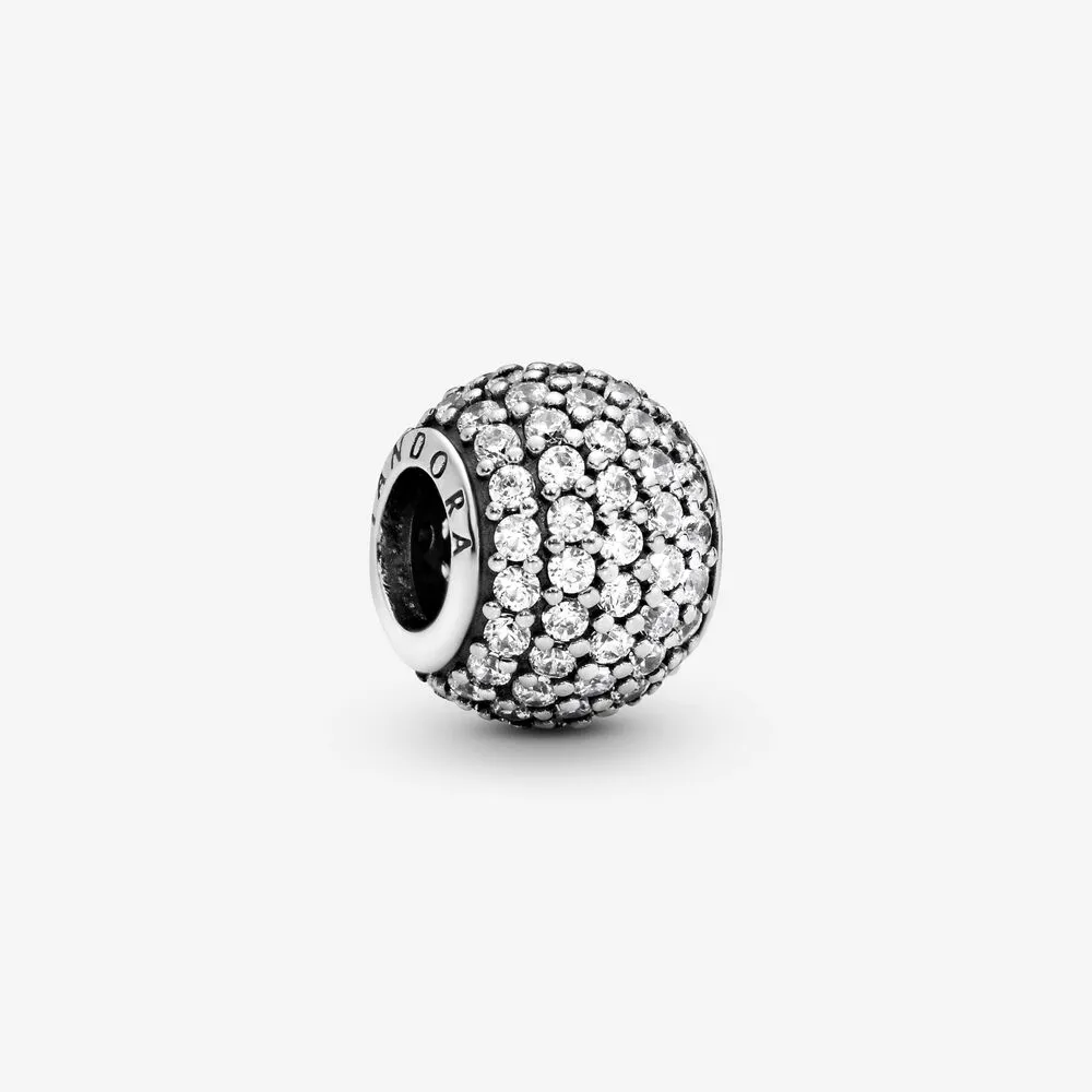 Clear Pav&eacute; Charm
