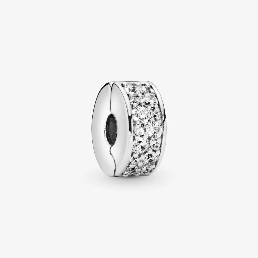 Clear Pav&eacute; Clip Charm