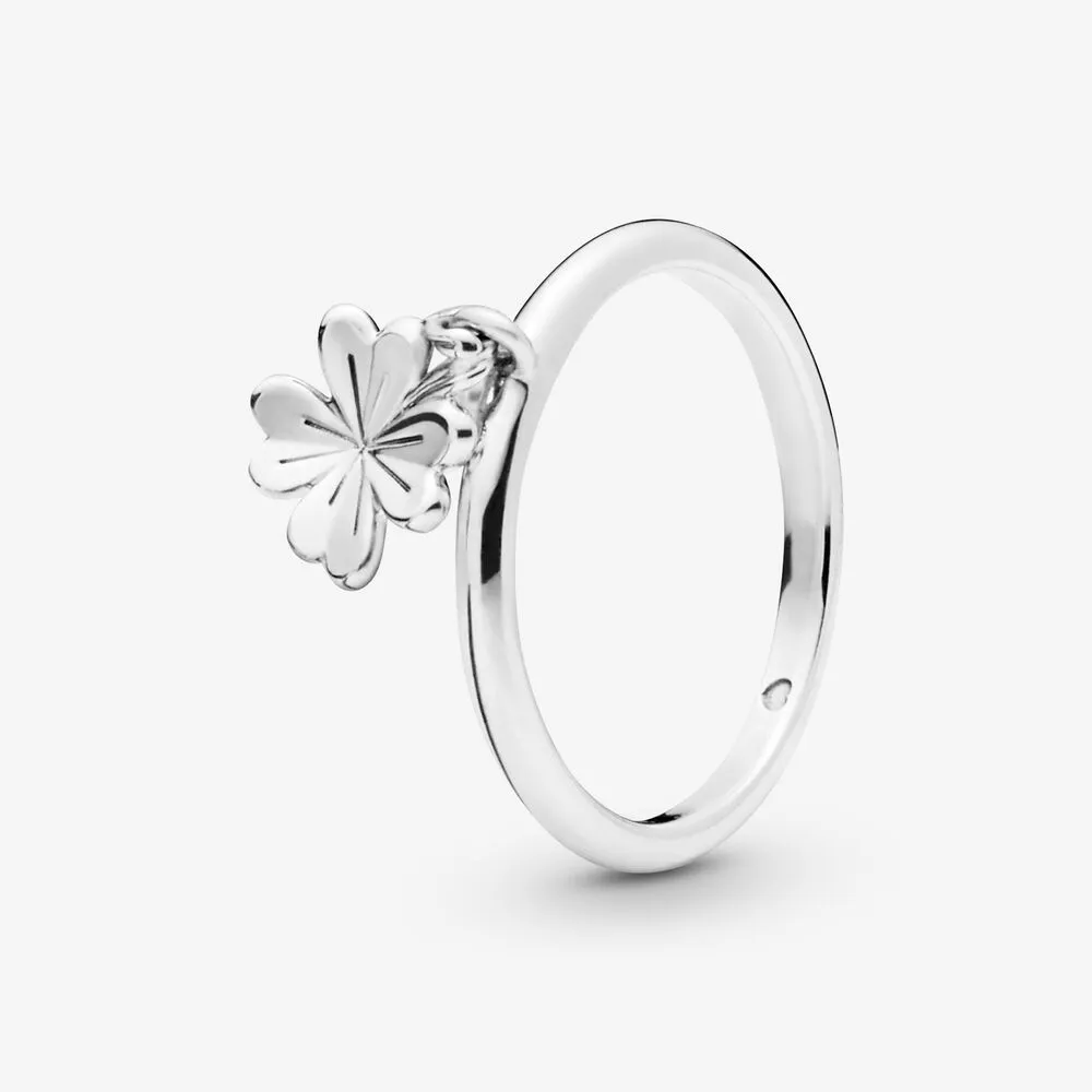 Dangling Four-Leaf Clover Ring