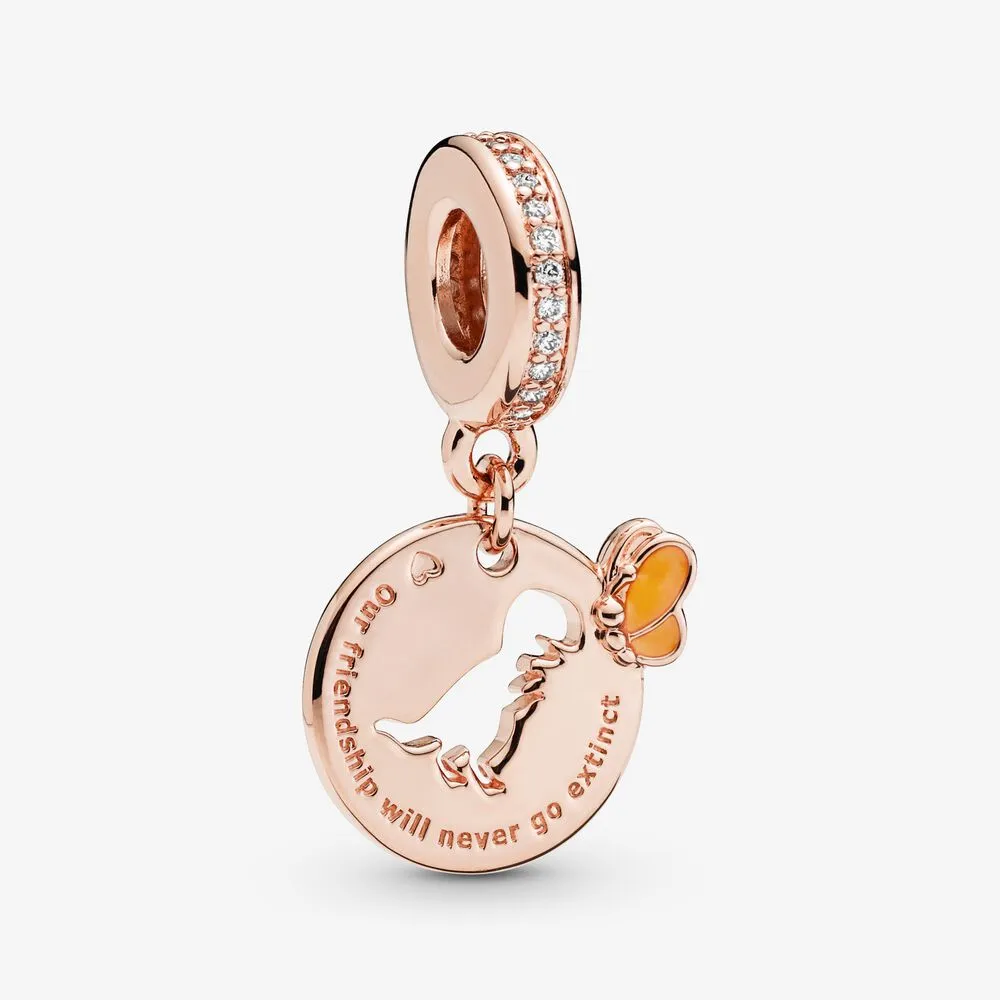 Dinosaur & Butterfly Friendship Dangle Charm