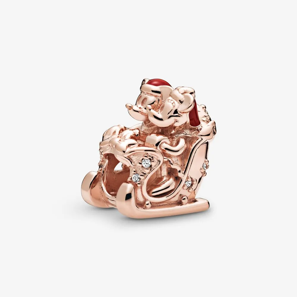 Disney Limited Edition Minnie and Mickey Christmas Sleigh Charm
