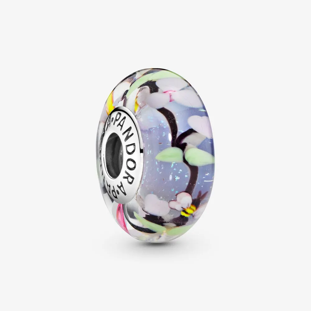 Garden Scene Murano Glass Charm