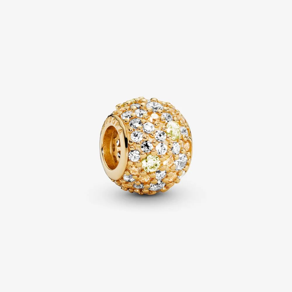 Golden Pav&eacute; Charm