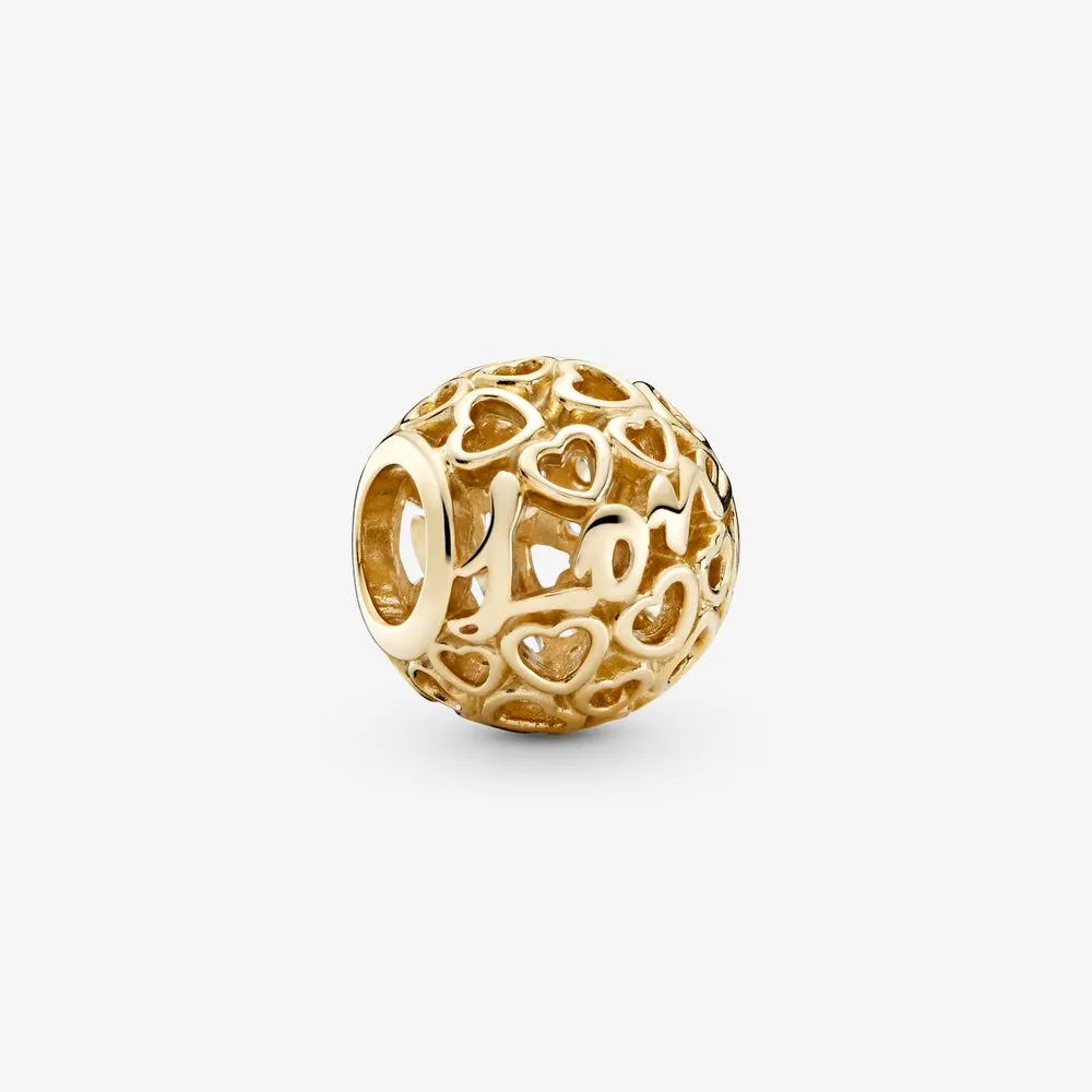 Openwork Love & Hearts Charm