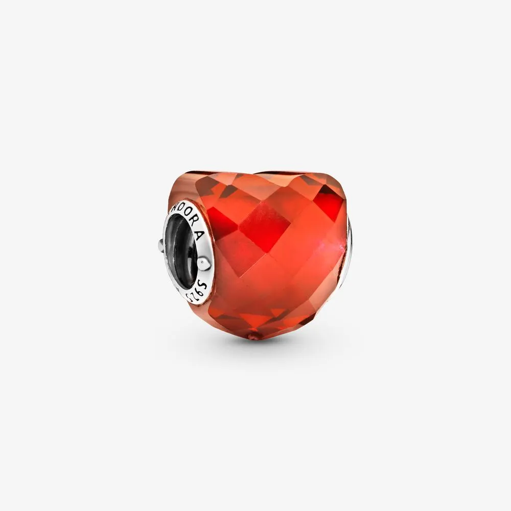 Orange Heart Charm