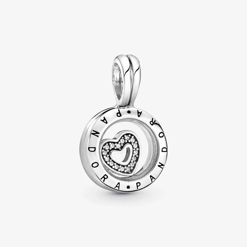 Pandora Lockets Logo Heart Dangle Charm