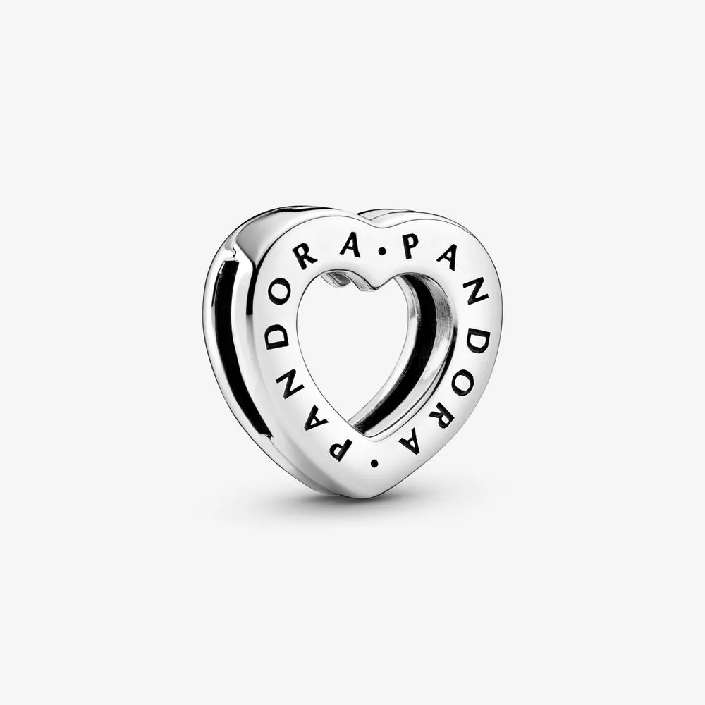 Pandora Logo Heart Clip Charm
