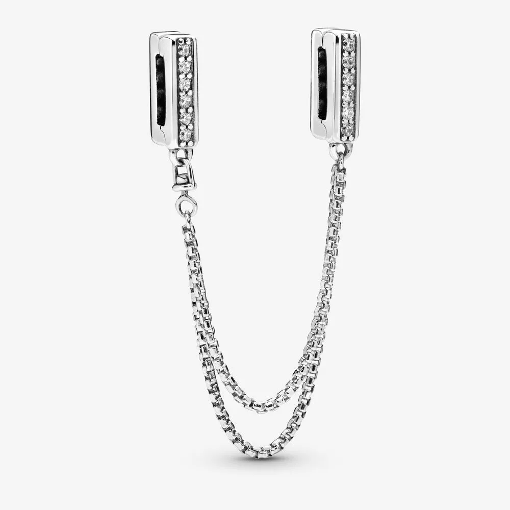 Pandora Reflexions&trade; Sparkling Safety Chain Clip Charm