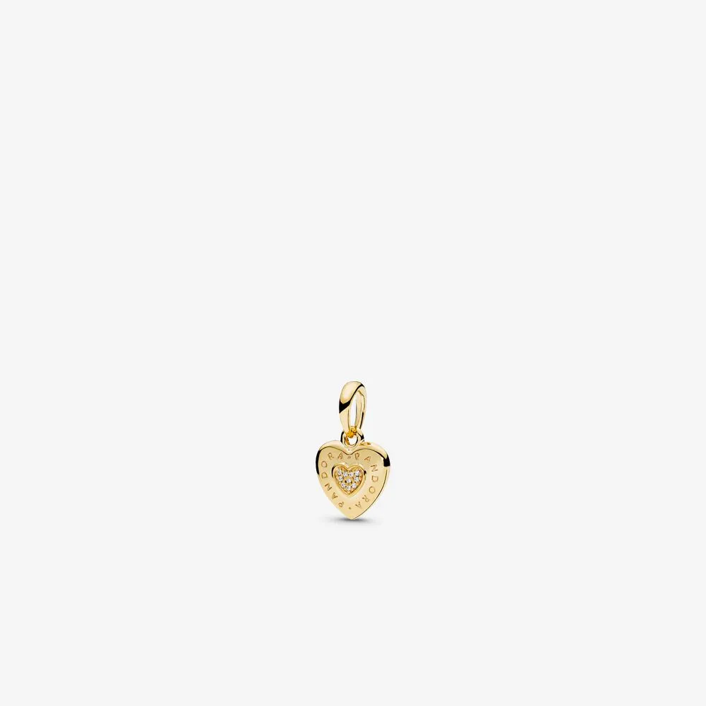 PANDORA Signature Heart Pendant, PANDORA Shine&trade; & Clear CZ