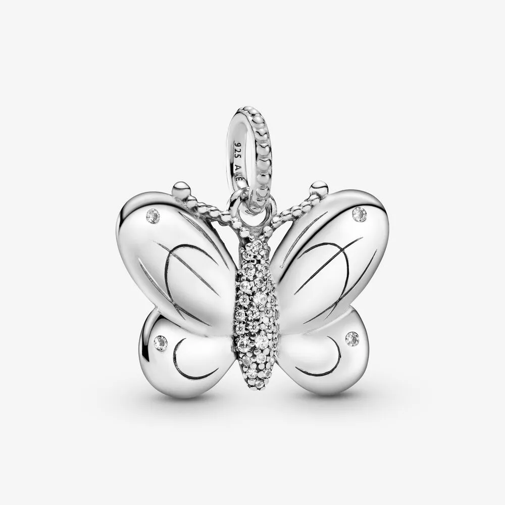 Pav&eacute; Butterfly Pendant