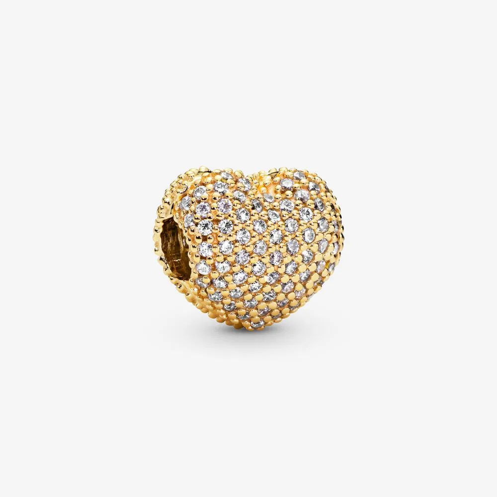 Pav&eacute;&nbsp;Heart Clip Charm