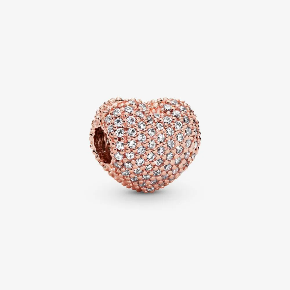 Pav&eacute;&nbsp;Heart Clip Charm