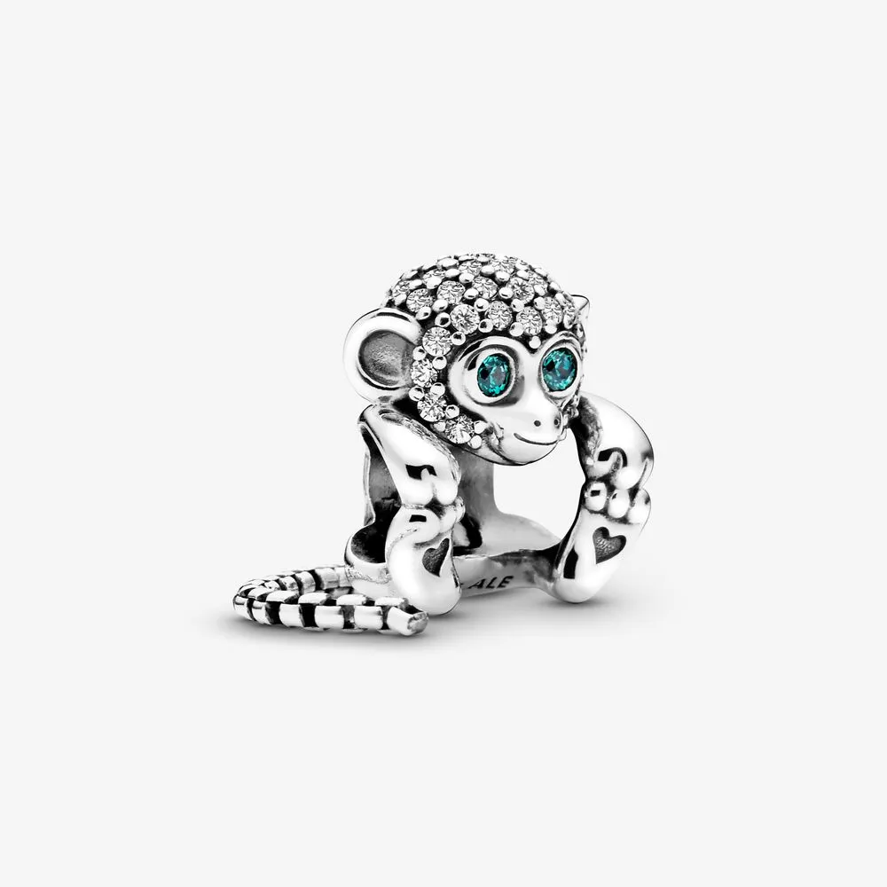 Pav&eacute; Monkey Charm