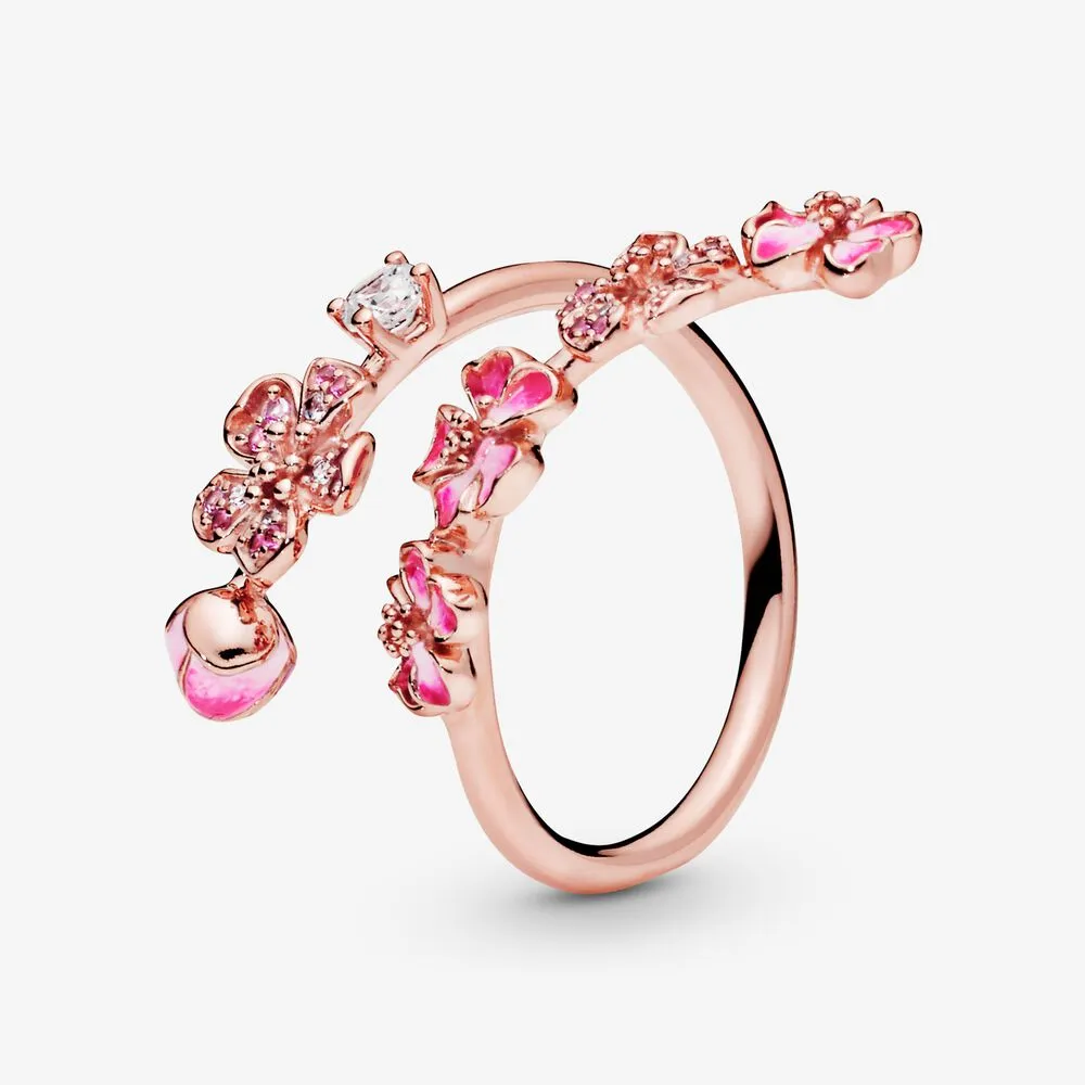 Peach Blossom Flower Branch Ring