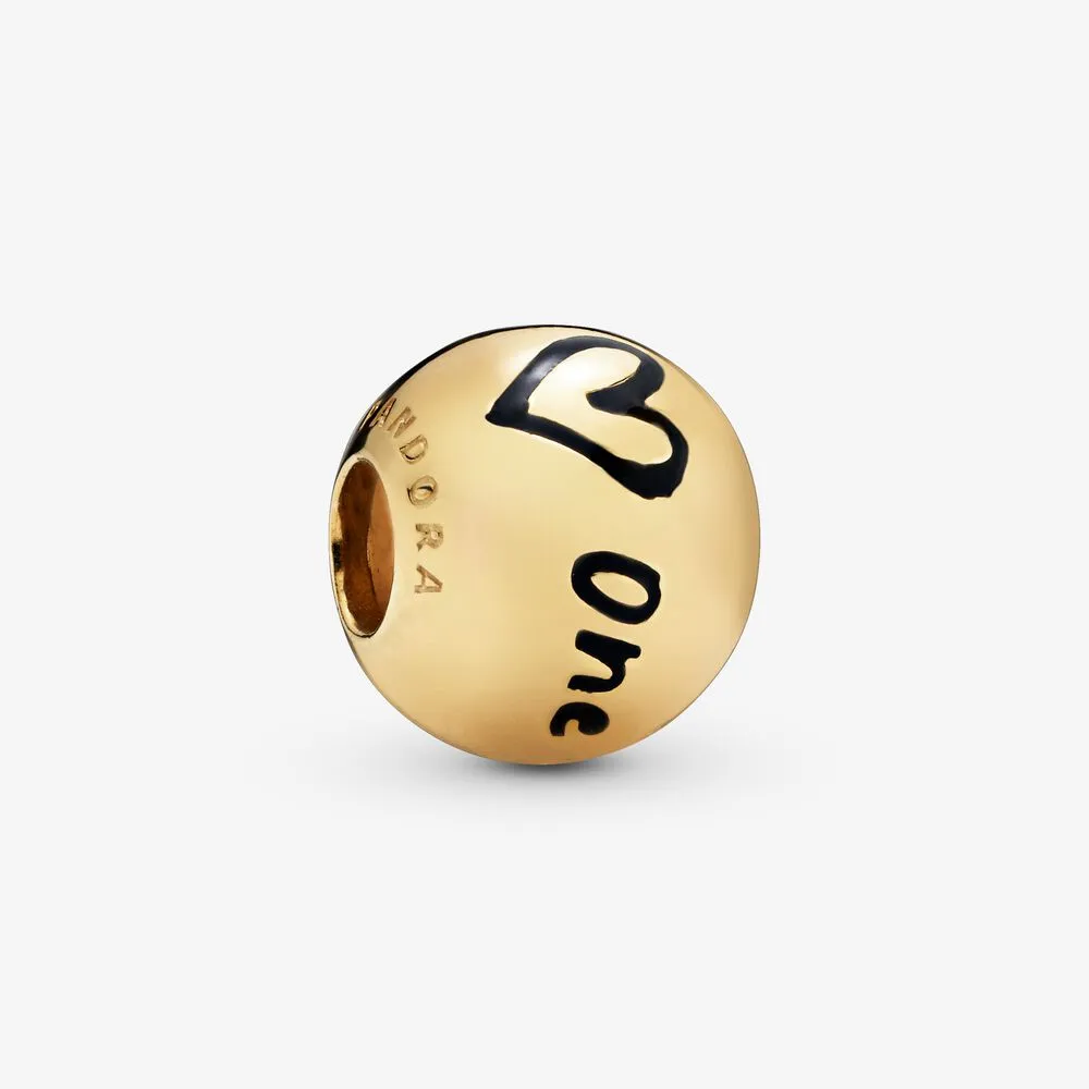 Polished Script & Heart Charm