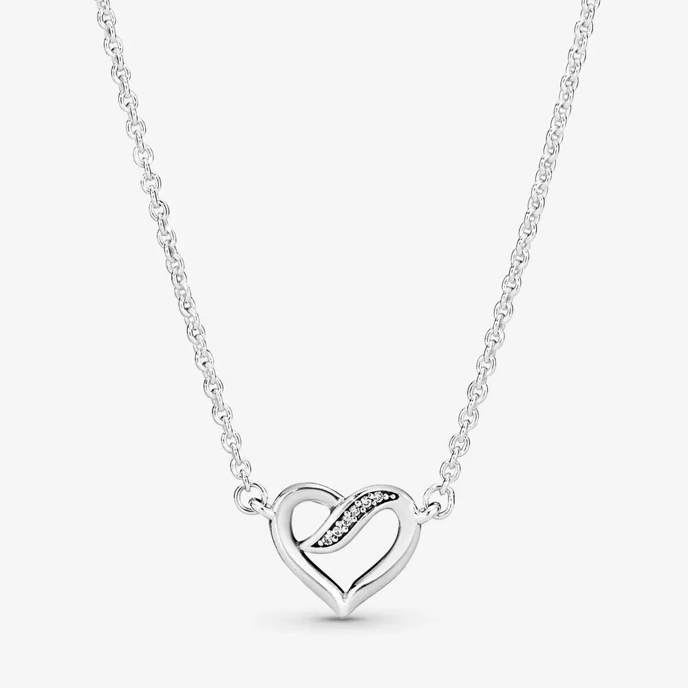 Ribbon Open Heart Necklace