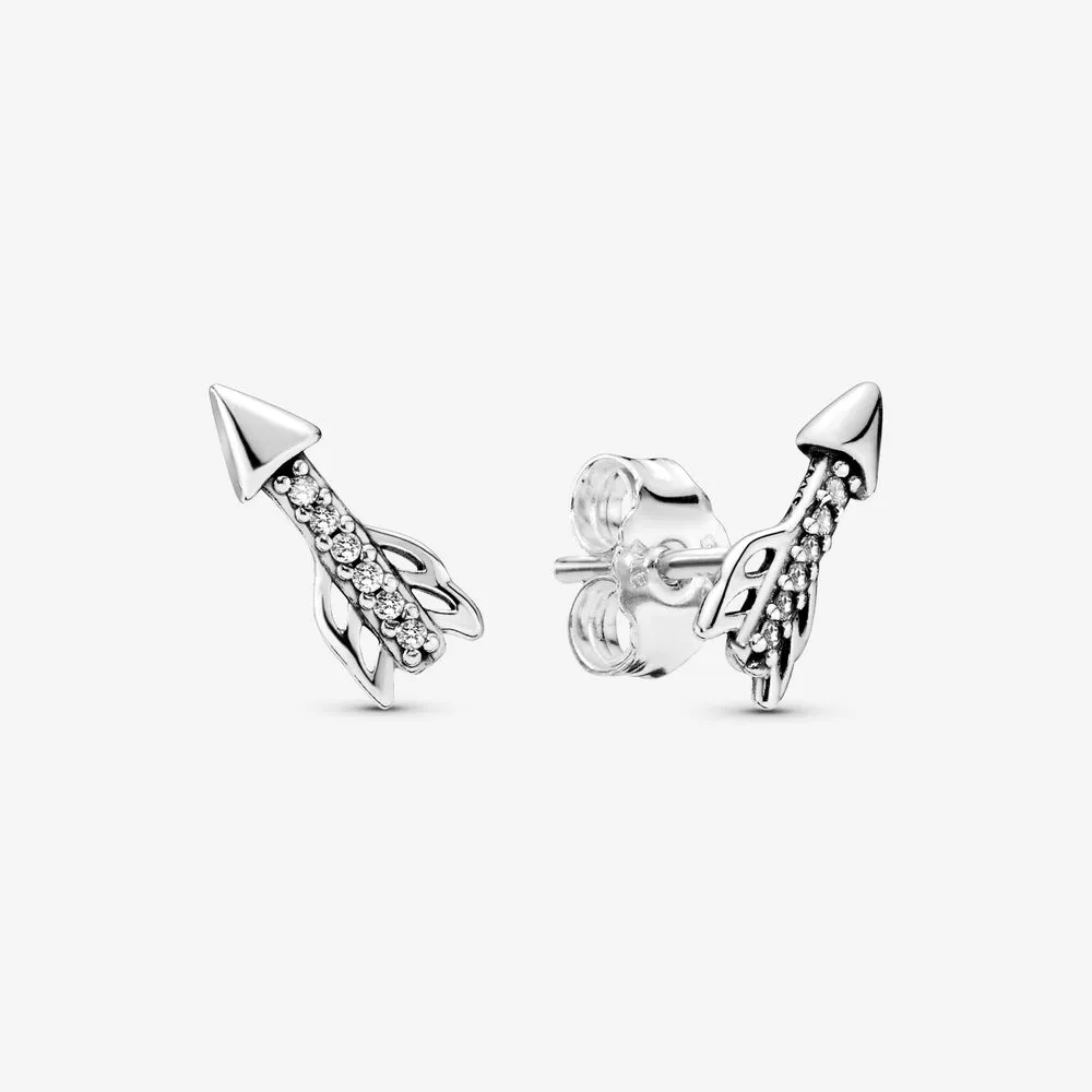 Sparkling Arrow Stud Earrings