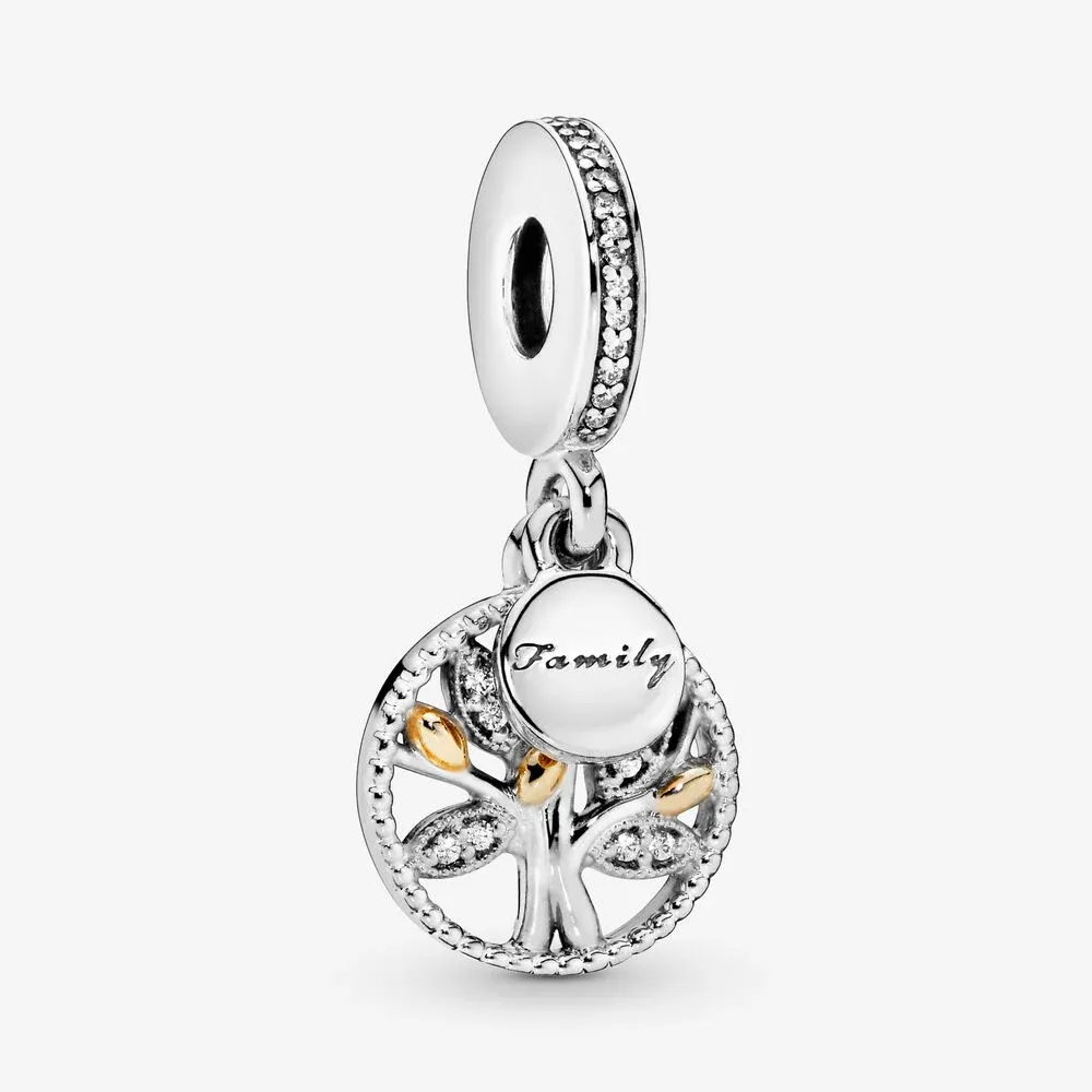 Sparkling Family Tree Dangle Charm