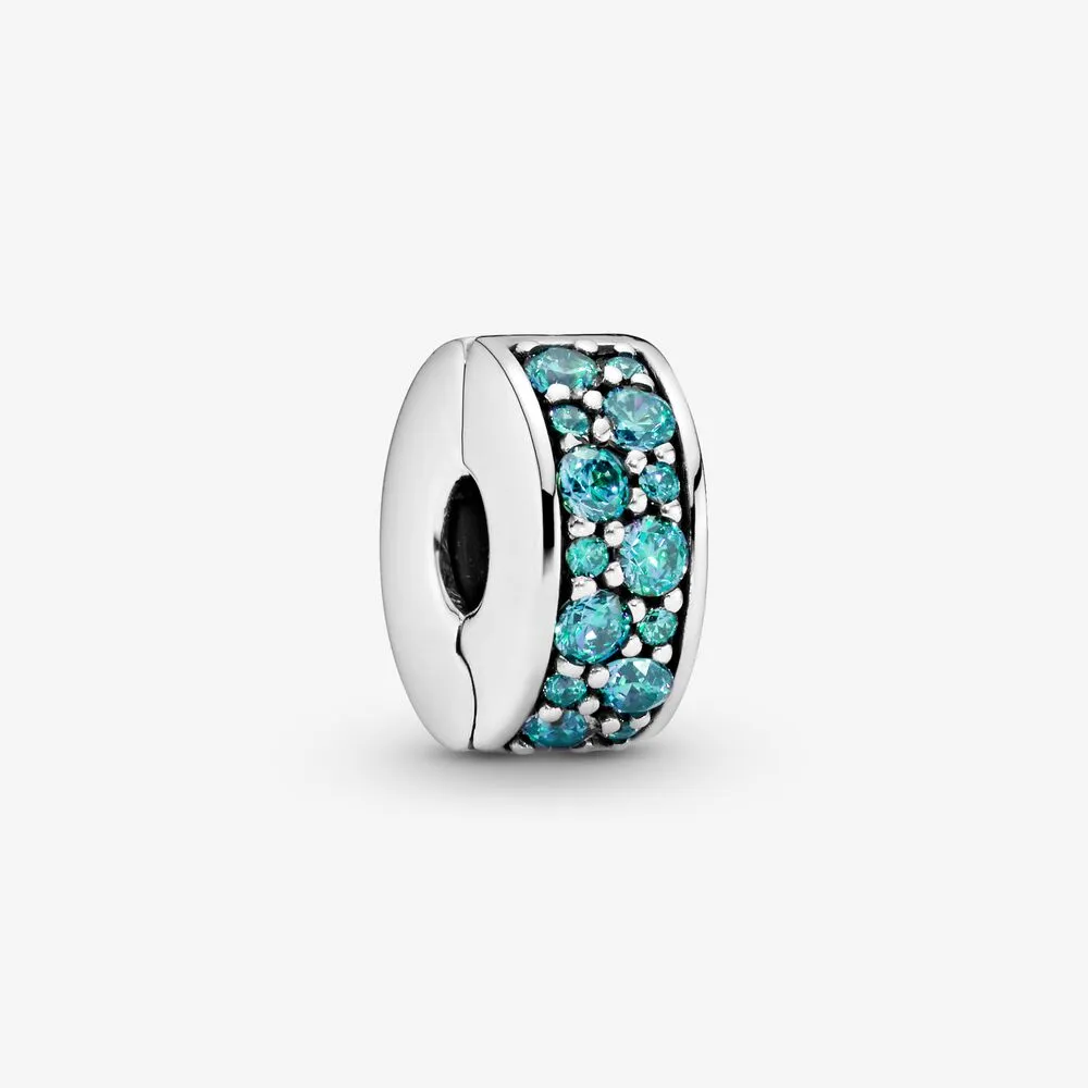 Teal Pav&eacute;&nbsp;Clip Charm