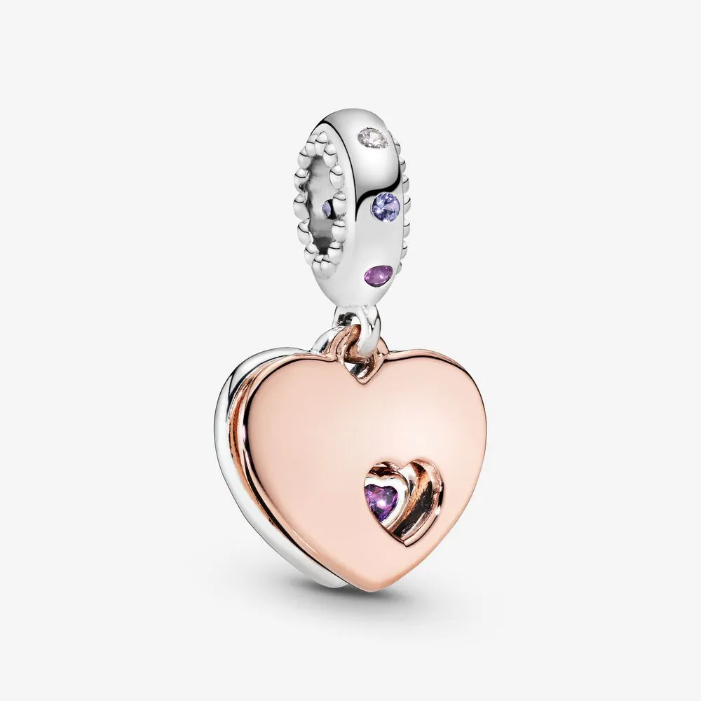 Two Hearts Dangle Charm