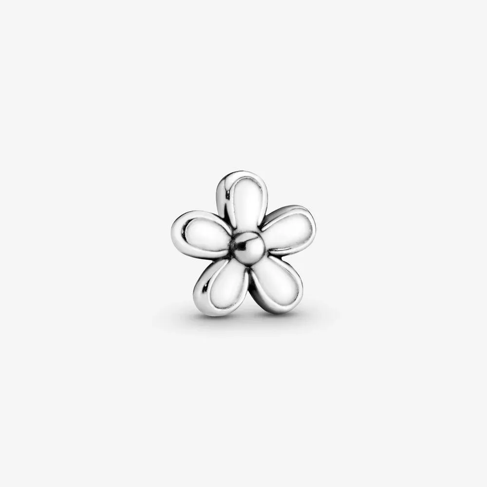 White Daisy Flower Locket Element