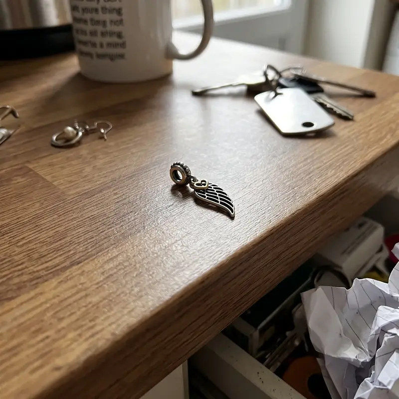 Angel Wing & Heart Dangle Charm photo review