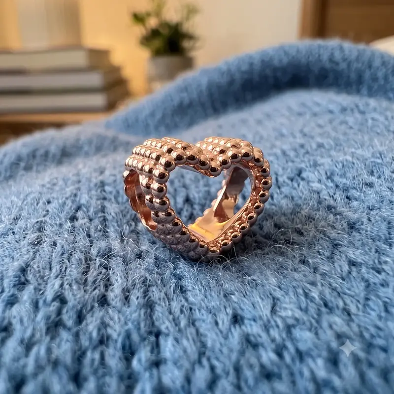 Beaded Open Heart Charm photo review