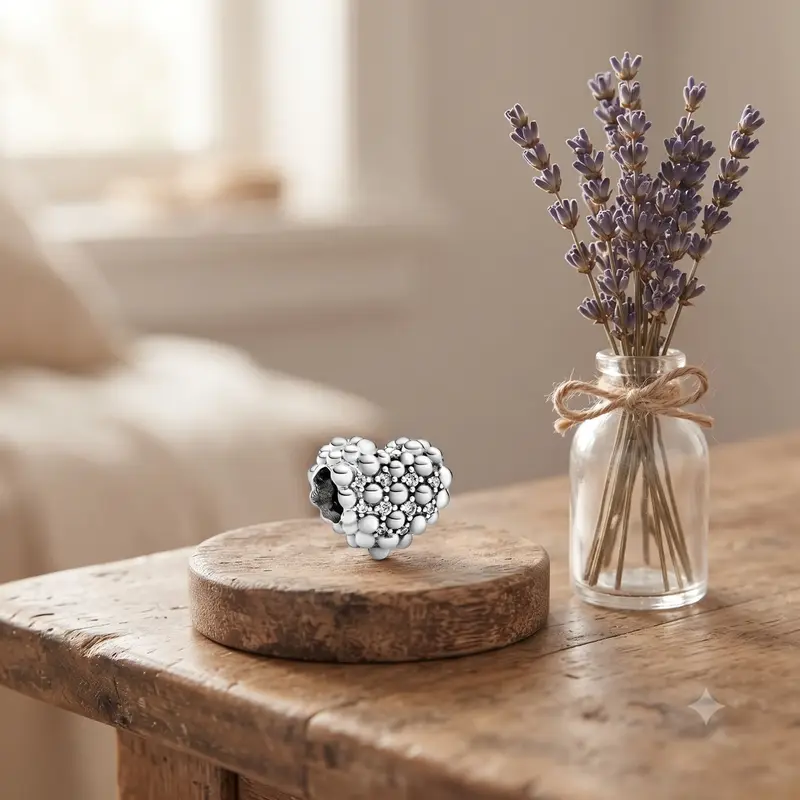 Beaded Sparkling Heart Charm photo review