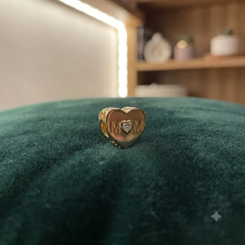 Clear Mom Heart Charm photo review