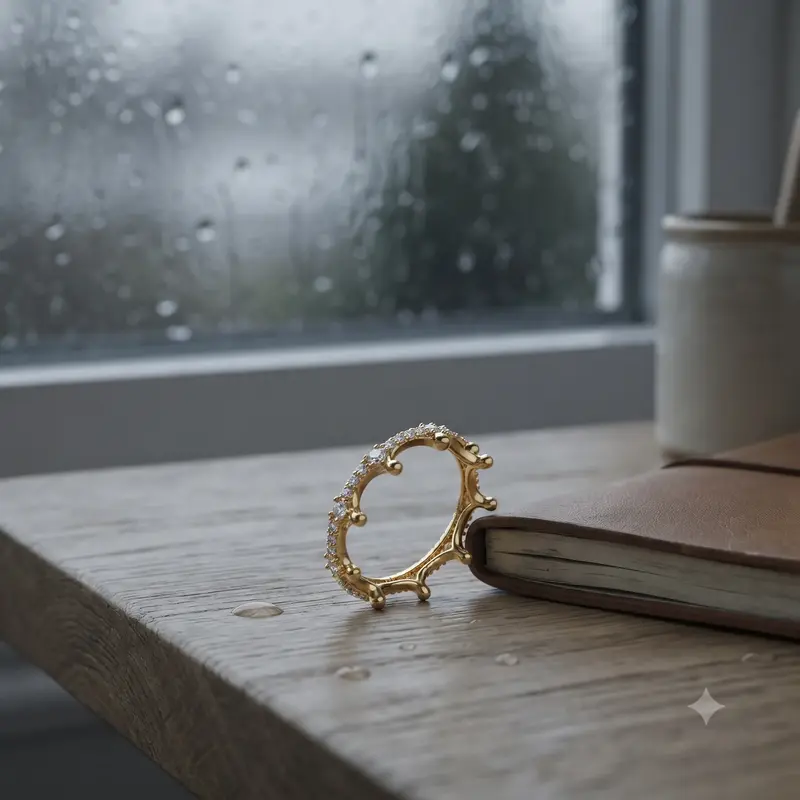 Clear Sparkling Crown Ring photo review