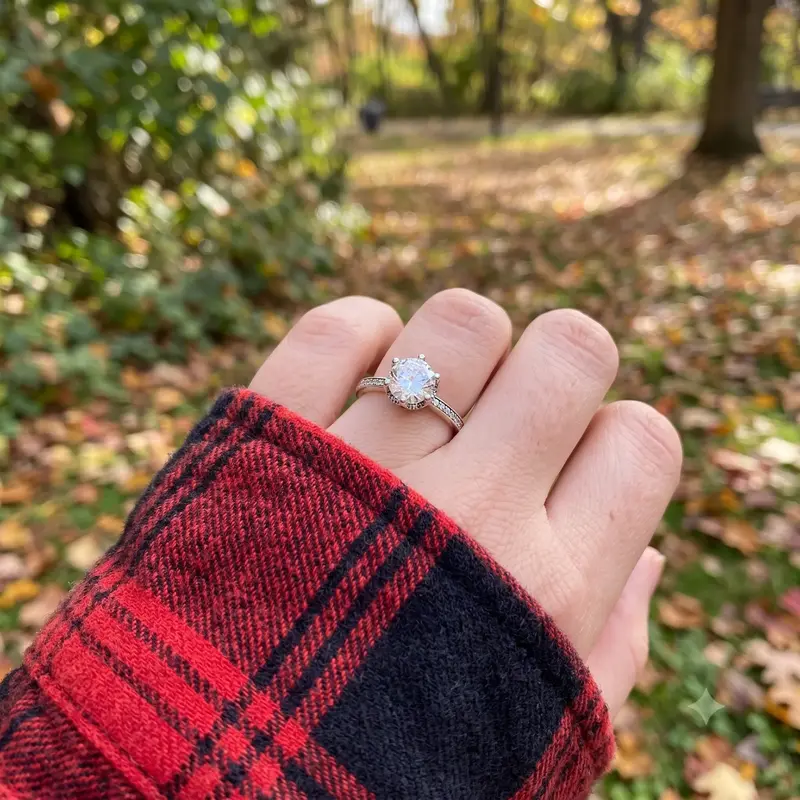 Clear Sparkling Crown Solitaire Ring photo review