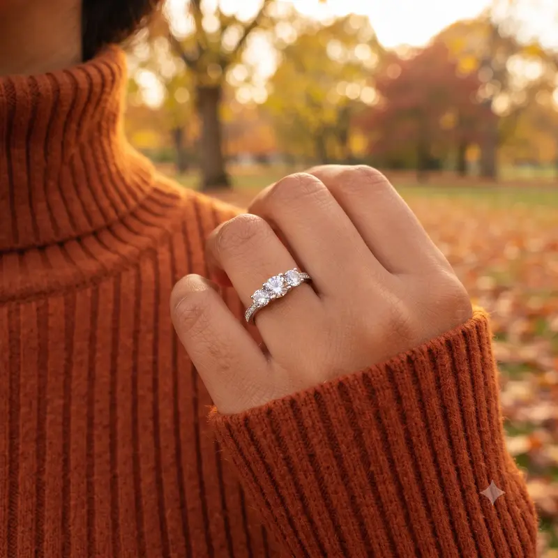 Clear Three-Stone Ring photo review