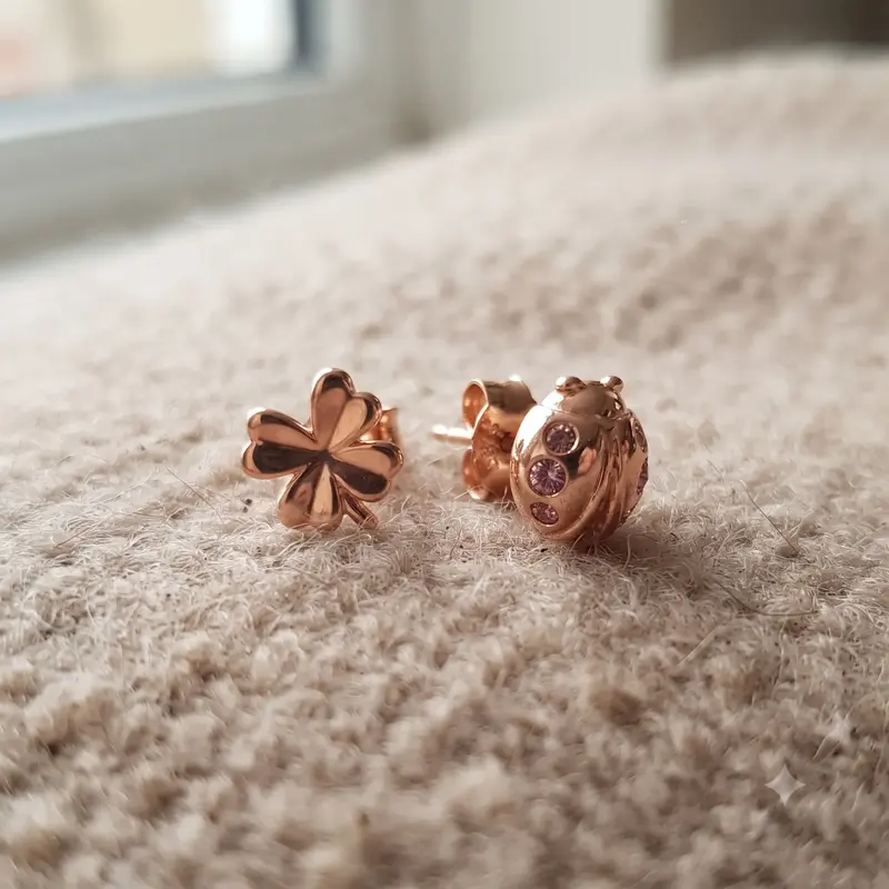 Clover & Ladybird Stud Earrings photo review