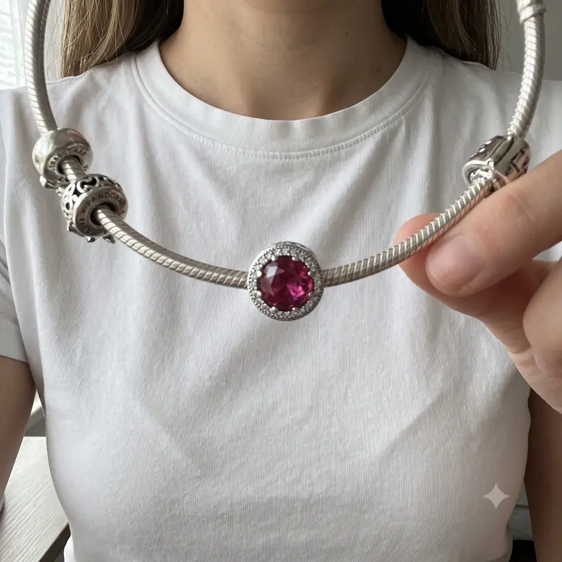 Disney Belle's Beauty and the Beast Pink Rose Charm photo review