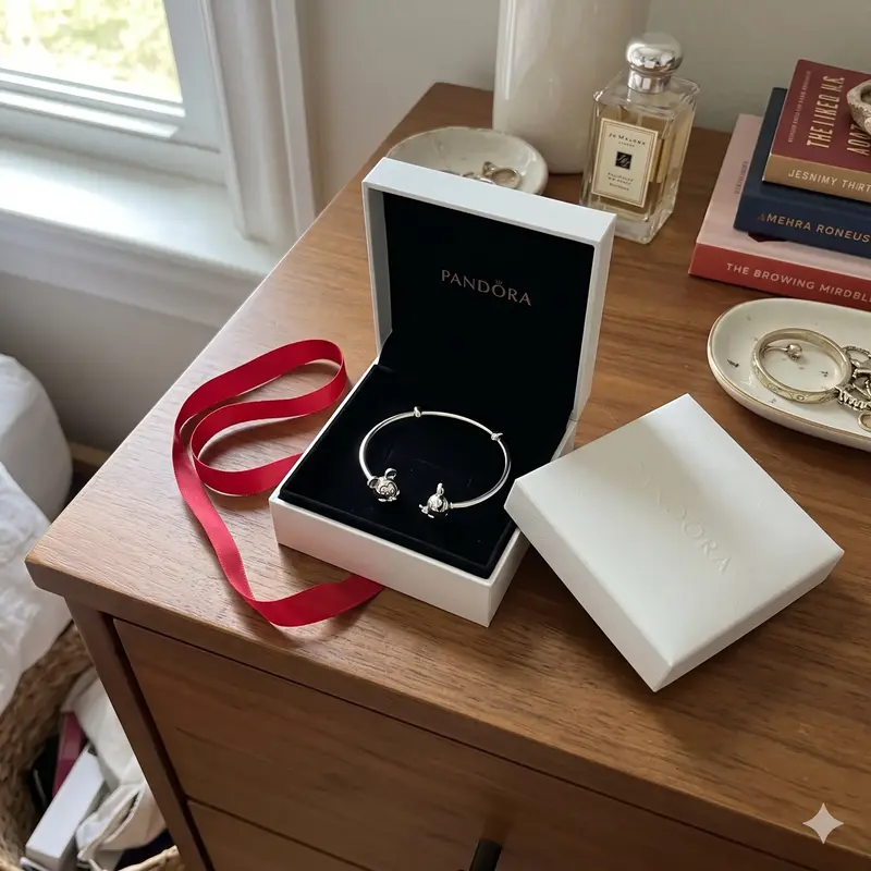 Disney, Mickey & Minnie Open Bangle Bracelet photo review