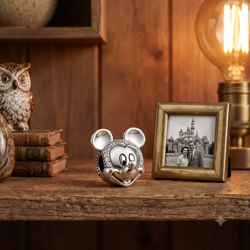 Disney, Shimmering Mickey Portrait Clip, Clear CZ photo review