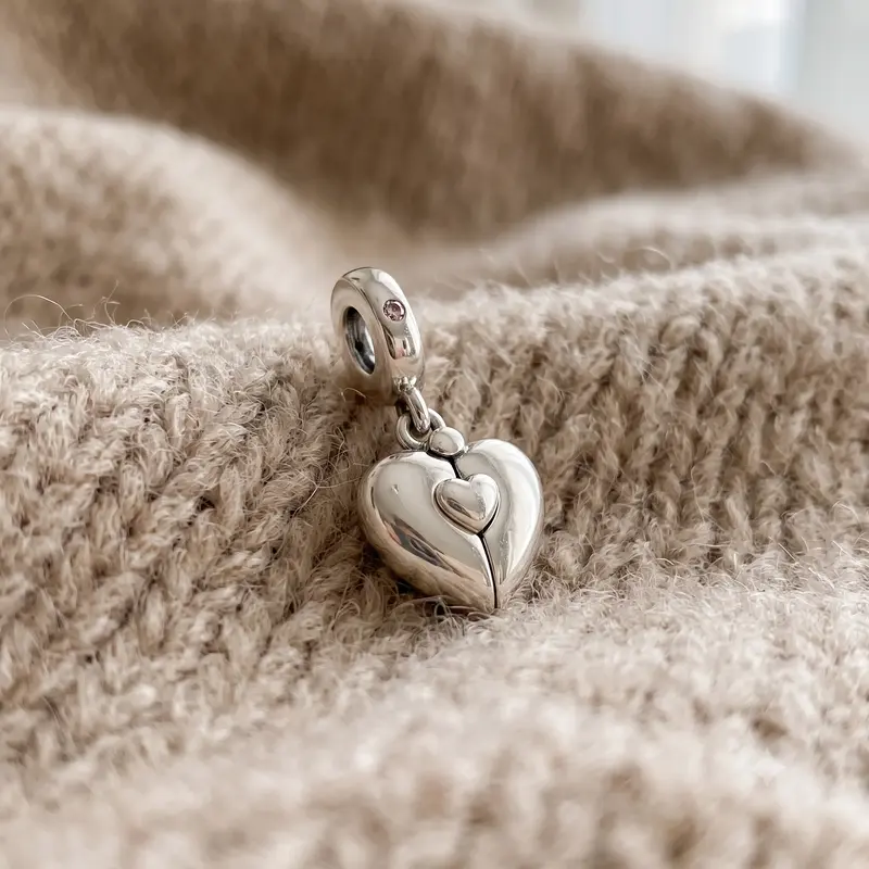 Family Heart Locket Dangle Charm photo review