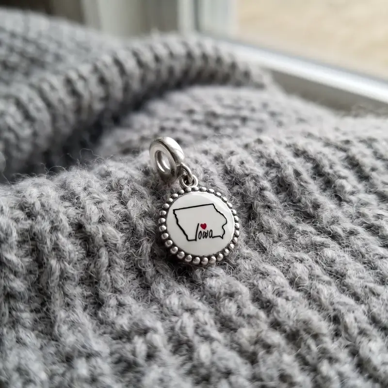 Iowa State Heart Dangle Charm, Mixed Enamel photo review