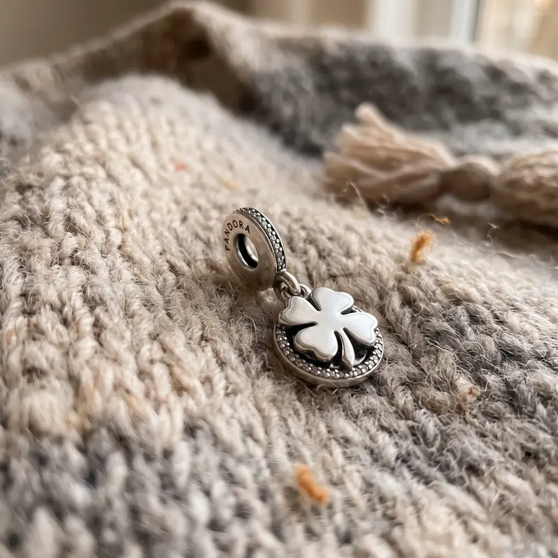 Lucky Four-Leaf Clover Dangle Charm photo review