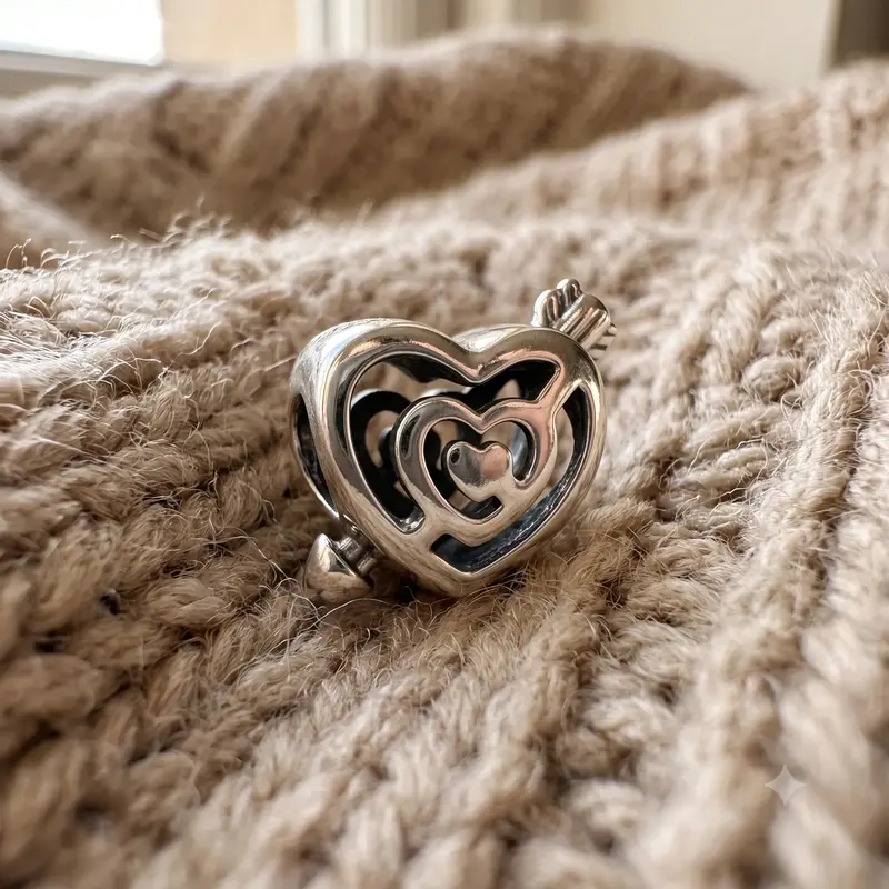 Openwork Heart Labyrinth & Arrow Charm photo review