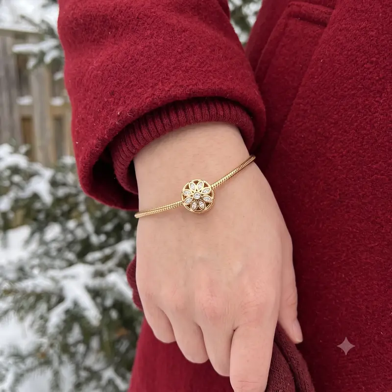 Openwork Marquise Flower Clip Charm photo review