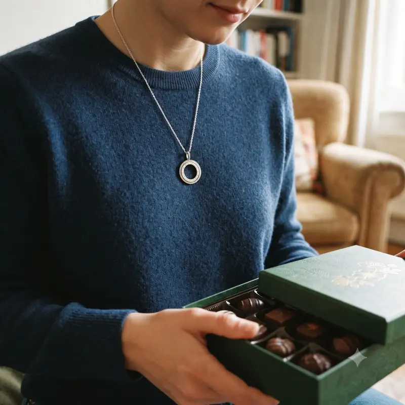 Pandora Logo Circle Necklace photo review